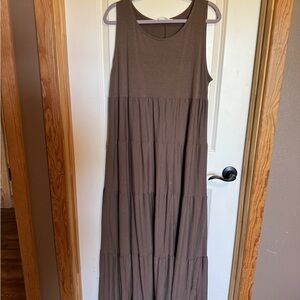 Zenana Brown Sleeveless Maxi Dress Size 1X